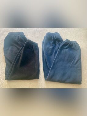 Set of 2 Jogger Sweatpants - Black and Navy Size XS